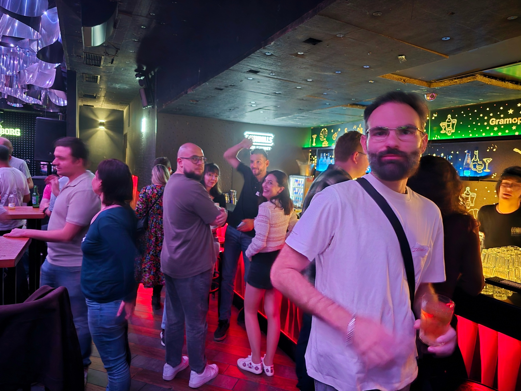 Attendees enjoying the 10 October Sofia Meetups event at Club Gramophone